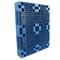 এইচডিপিই ছিদ্রযুক্ত নেস্টেবল প্লাস্টিক প্যালেট নীল 6 টন স্ট্যাটিক লোড